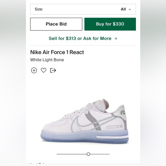 Air Force 1 react QS SIZE11.5 - Picture 2 of 12